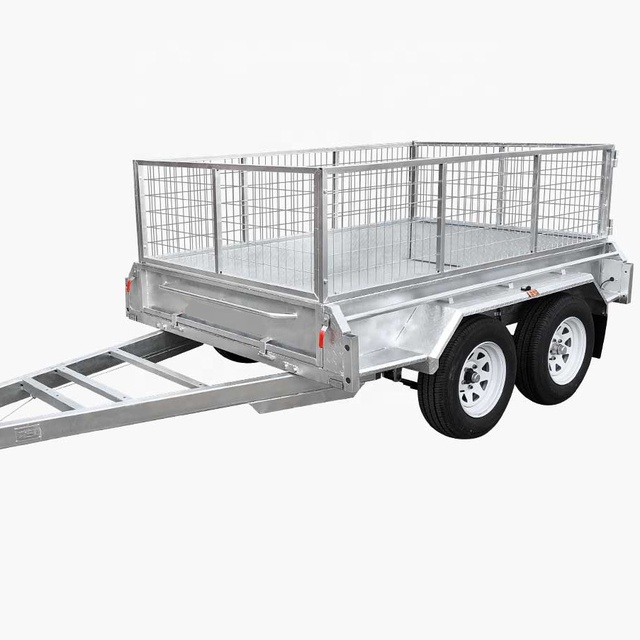 Hofast Bolted Tandem Axle Box Trailer Galvanized Treatment 2480x1535mm Chassis 1990kg GVW 100-1000kg Payload 7 Leaf Rock Roller