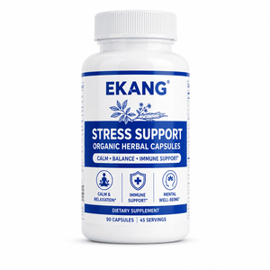 US cGMP Factory Stress Support Organic Herbal Capsules 90 Count Immune Support Dietary <b>Supplement</b> for Adult - Product Image 1
