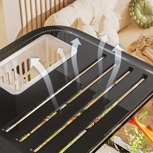 Acuario rectangular de plástico transparente Zy01, tanque grande de escritorio para tortugas y peces con diseño ecológico. - Product Image 5