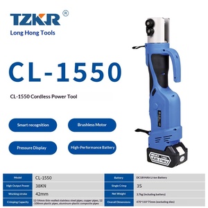 Pinza Prensadora de Tuberías CL-1550, Herramienta Hidráulica Portátil sin Escobillas, Engarzadora Eléctrica de Acero Inoxidable para <span class=keywords><strong>Terminales</strong></span> - Product Image 6