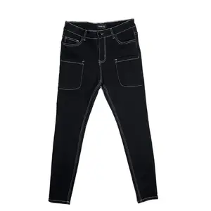 Gingtto Custom Black Plaid Men'S Jeans Overalls Skinny Jeans Man