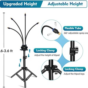 Sistema de Boquilla Atomizadora Ajustable para Rociado en Pie, Enfriamiento Exterior, Pulverizador Automático Portátil para Jardín, Pulverizador de Niebla, Accionado por Agua - Product Image 4