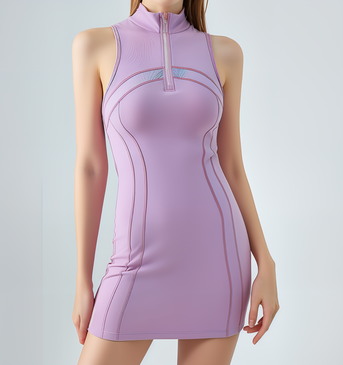 Women's Elegant Retro Hip Jumpsuit Slim Sleeveless Yoga Sports Dress with Elastic Waist Closure Breathable and Lightweight