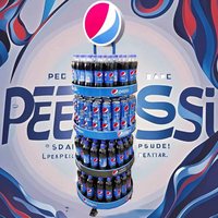Le présentoir de vente au détail est adapté au présentoir circulaire en métal pour les boissons et les jus dans les supermarchés.