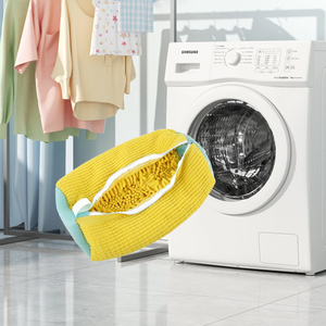 حقيبة غسيل أحذية قابلة لإعادة الاستخدام ، شبكة غسيل ، ألياف منفوشة ، إزالة أكياس غسل الأوساخ بسهولة ، منظم أحذية مضاد للتشوه - Product Image 6