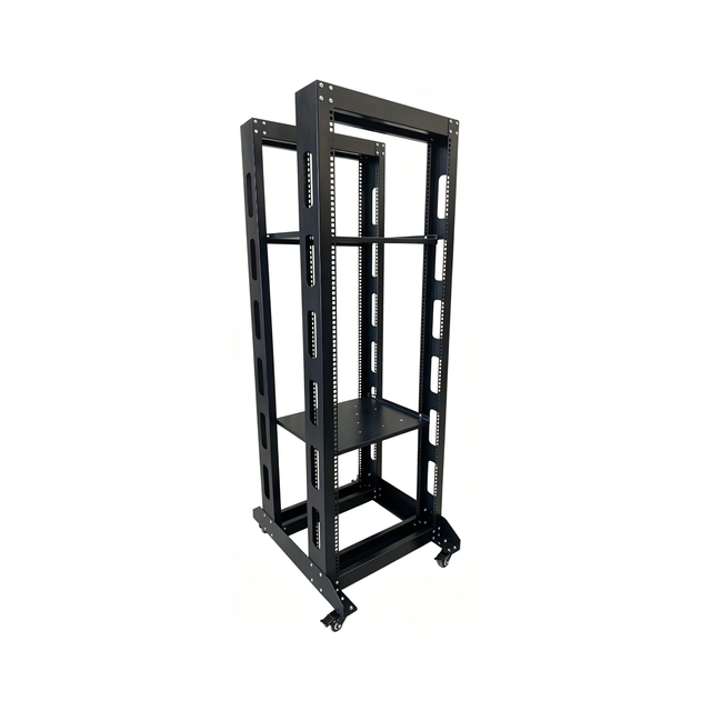 19 Inch Two Column Double Track Open Rack 32U 550*1600*600MM SPCC Cold-rolled Steel Material 600 Deep Server Rack Mobile.