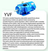 Moteur électrique de qualité industrielle YVF 0,55 kW-560 kW, 4 pôles, fréquence variable, vitesse réglable, moteur asynchrone triphasé