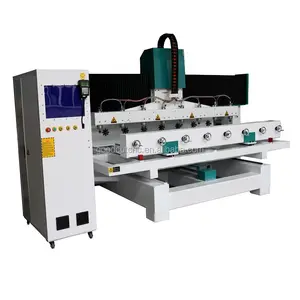 Multi 8 eixo giratório carpintaria 3d cnc madeira roteador 1225 1325 principalmente para materiais redondos