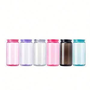 Vaso Reutilizable Transparente de Acrílico de 16oz Libre de BPA con Tapa y Pajita para Envolturas de Vinilo y UV DTF, Disponible en Almacén de EE. UU. - Product Image 1