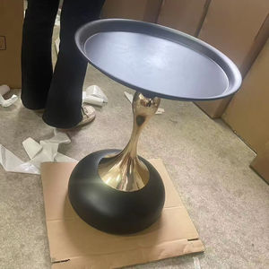 Table d'appoint moderne ronde <span class=keywords><strong>en</strong></span> métal électroplaqué pour salon, canapé, chevet - Product Image 6