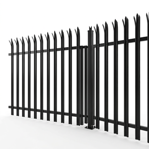 Clôture <span class=keywords><strong>palissade</strong></span> en acier durable de 2,4 m (8 pi) d'épaisseur 2,0 mm avec <span class=keywords><strong>poteau</strong></span> en I de 60 mm pour barrière périmétrique industrielle et commerciale - Product Image 1