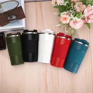 350ml 500ml Eco Friendly Double Wall Stainless Steel Tumbler Insulated Travel Coffee Mug with Silicone Sleeve