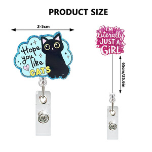 Accesorio de Acrílico con Purpurina de Estilo Moderno con Tema Médico Rosa para Portacredenciales, Accesorios para Enfermeras - Product Image 2