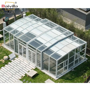 <span class=keywords><strong>Solarium</strong></span> quatre saisons en aluminium coulissant, véranda en verre, enclos de patio extérieur, toit rétractable, véranda - Product Image 3