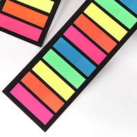 Onglets d'indexation autocollants transparents fluorescents, séparateurs adhésifs pour mémo, pointe en flèche ou tête plate, pour carnet à feuilles mobiles