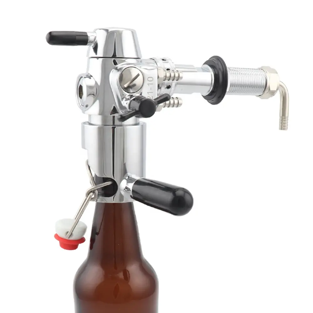 Máquina manual de enchimento de garrafa de cerveja, deespumador para barril, máquina de enchimento de garrafas de vidro