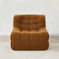 Canapé modulaire de luxe moderne marron à compression sous vide pour salon et hôtel