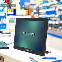 Longfly Dual/Single Touch Monitor Support en métal stable Support de support de montage de bureau pour caisse enregistreuse POS Garantie 1 an