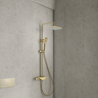 Chrome/noir pluie carré pommeau de douche en laiton chromé mitigeur de douche bain mitigeur pour hôtels robinet de salle de bain brossé