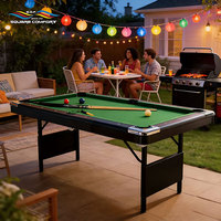 Table de billard pliable S.Q.F Portable 1,93 m en MDF avec jeu de queues pour salle de jeux intérieure professionnelle
