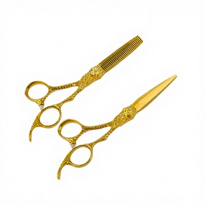 กรรไกรตัดผมดามัสกัสลายคม 6.0 นิ้ว ดีไซน์แฟชั่นใหม่ สวยงาม กรรไกรตัดผมแบบแบน กรรไกรซอยผม 28 ซี่ - Product Image 2