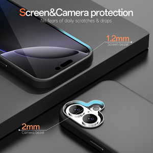 Fundas de silicona con orificio circular metálico para cámara para <span class=keywords><strong>iPhone</strong></span> 17 - Product Image 4