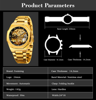 Montre Automatique Argentée Squelette 3D Lumineuse pour Homme
