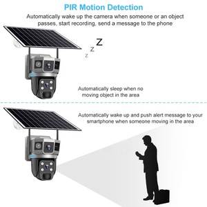 Regis 7/24 ghi lại CCTV PTZ IP Camera V380 Pro ống kính kép màu đen ánh sáng aov ngoài trời an ninh mạng 4G Thẻ Sim được xây dựng trong mic đám mây - Product Image 4
