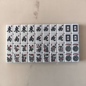 Juego de Mahjong Americano Portátil Edición Panda de 30 mm con Bolsa de Tela para Juegos de Mesa o Mesas de Mahjong - Product Image 1