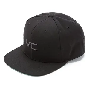 2020 Newest Style Blank Flat Brim 6 Panel Embroidered Logo Custom Snapback Hat Cap