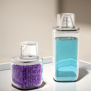 Multifunction Sealed Plastic <strong>Laundry</strong> <strong>Powder</strong> <strong>Container</strong> With Measure Cup Liquid Detergent Dispenser for <strong>Laundry</strong> Room - Product Image 3