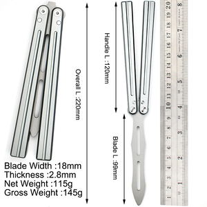 <span class=keywords><strong>Couteau</strong></span> papillon exquis en acier inoxydable lame non coupée <span class=keywords><strong>couteau</strong></span> d'entraînement pliant manche en aluminium léger <span class=keywords><strong>couteau</strong></span> oscillant <span class=keywords><strong>fantaisie</strong></span> - Product Image 5