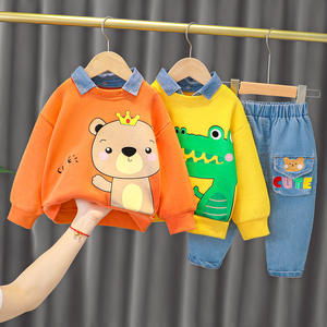 2 PCS Ensembles de vêtements pour garçon Bébé garçon <span class=keywords><strong>Crocod</strong></span> Pullover Hoody Tops + Pants Set Infant Christmas Clothes Suits Kids Children Clothing - Product Image 4