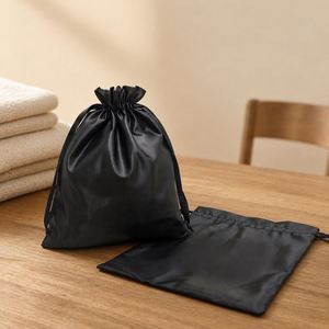 Fujuan Satin Drawstring Favor <b>Bags</b> <b>Gift</b> Pouches Screen Printed Custom Logo Customizable <b>Wedding</b> Birthday Celebrations China - Product Image 4