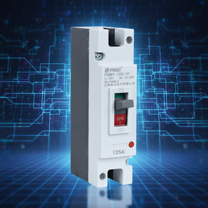 Автоматический выключатель 1-полюсный 125-1P 125А MCCB, сила разрыва 35кА, цифровой привод, 400В/800В, 50/60 Гц, пластиковый корпус - Product Image 1