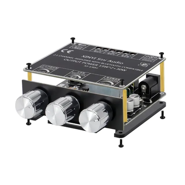 XY-E30H 2.1 Channel Power Amplifier Board, APP Controlled Stereo Amp Module with Treble Bass & Subwoofer Adjustment
