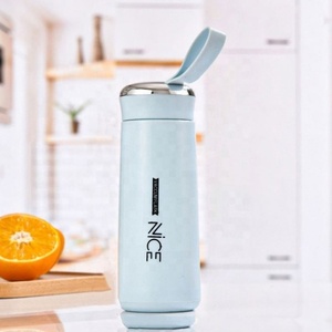 Vente en gros d'usine - Contenant à eau en verre bleu de luxe de 400 ml pour l'école, idéal pour un cadeau - Product Image 3