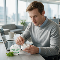 Pochettes d'énergie à la caféine naturelle de marque privée, formule nootropique L-Théanine, saveur personnalisée, supplément OEM