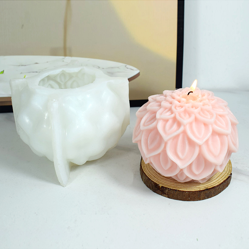 3 Moldes Silicona Flor 3D Para Velas, Jabón O Pastas - Grado Alimenticio, Tamaños Variados