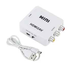 1080P Mini HDTV To Av 3Rca Converter HDTV To CVBS+L+R HD Video Converter Adapter HD2AV HD To AV Converter