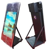 XINRUIJIA XRJ Penjualan Terlaris Mesin Foto Instan DSLR Vintage untuk Pernikahan Layar Sentuh Magic Mirror Photo Booth Flight Case Logam Tahan Lama