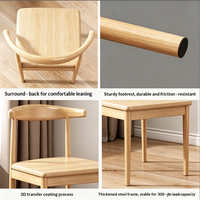 Chaise de salle à manger, mobilier de maison, style nordique, dossier moderne, simple, en fer forgé, en forme de corne, pour chambre et salle à manger