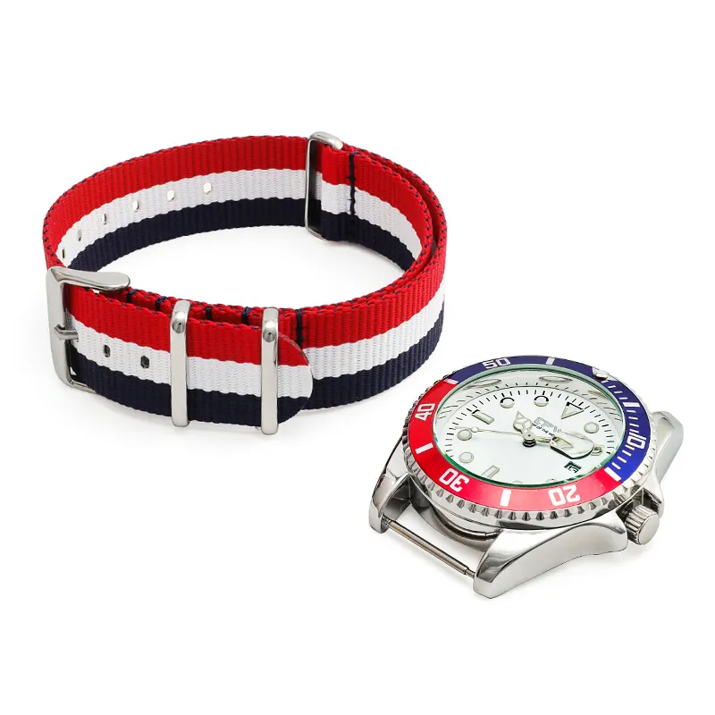 Uhren hersteller fabrik odm individuelles logo nylon uhren japanische bewegung top verkauf one-stück uhr mit kalender