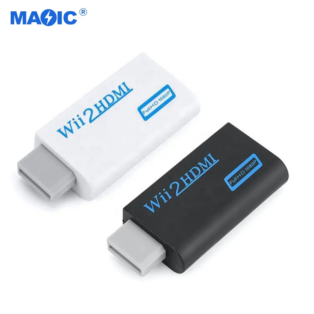 Promotion OEM WII2HDMI Converter 1080P 720P Connecteur Sortie Vidéo avec 3.5MM Audio et Câble HDMI Adaptateur Wii vers HDMI