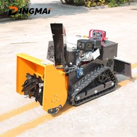 Mesin Pembersih Salju Remote Control dengan Lebar Pembersihan 600mm, Dilengkapi Pisau Pendorong dan Trek Karet untuk Halaman, Pabrik, dan Pekerjaan Jalan
