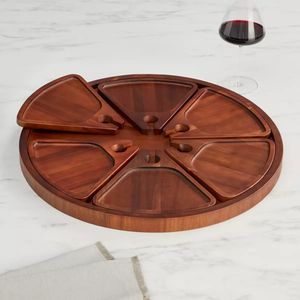 Bandeja de madera para servir aperitivos, juego de aperitivos para condimentos, plato para servir aperitivos - Product Image 2