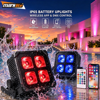 Projecteurs LED sans fil 4x20W, étanches IP65, pour extérieur, DJ, mariage, fête