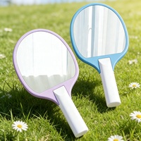 Nouveau miroir cosmétique de style sportif créatif, personnalisation du logo, forme de tennis de table, miroir de maquillage portable personnalisé pour fille