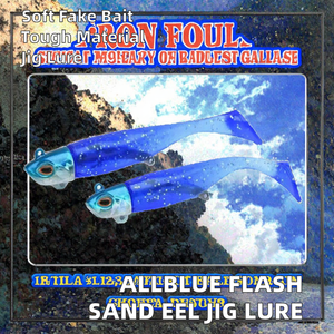 Voor Allblue Flash Sand Paling Tail Jig Head Haak Minnow Kunstaas Zoutwater Zacht Lokaas Voor Oceaanboot Riviermeerstroom - Product Image 2
