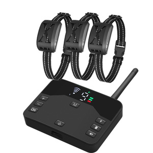 2025 Neues 2-in-1-Trainingshalsband für elektrische Hunde zäune Drahtloses Haustier-Containment-System mit Fernbedienung aus strap azier fähigem Kunststoff - Product Image 1